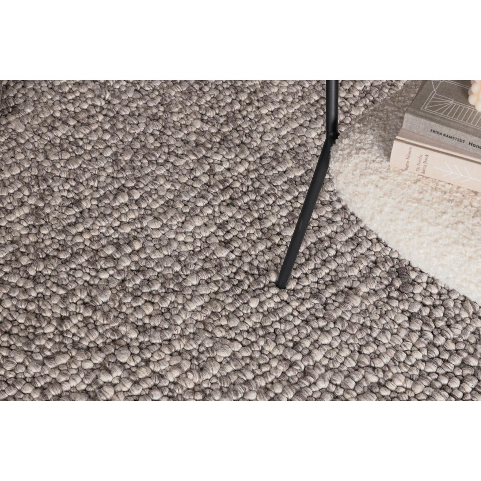 Hioshop Jajru vloerkleed 350x250 cm wol lichtgrijs.