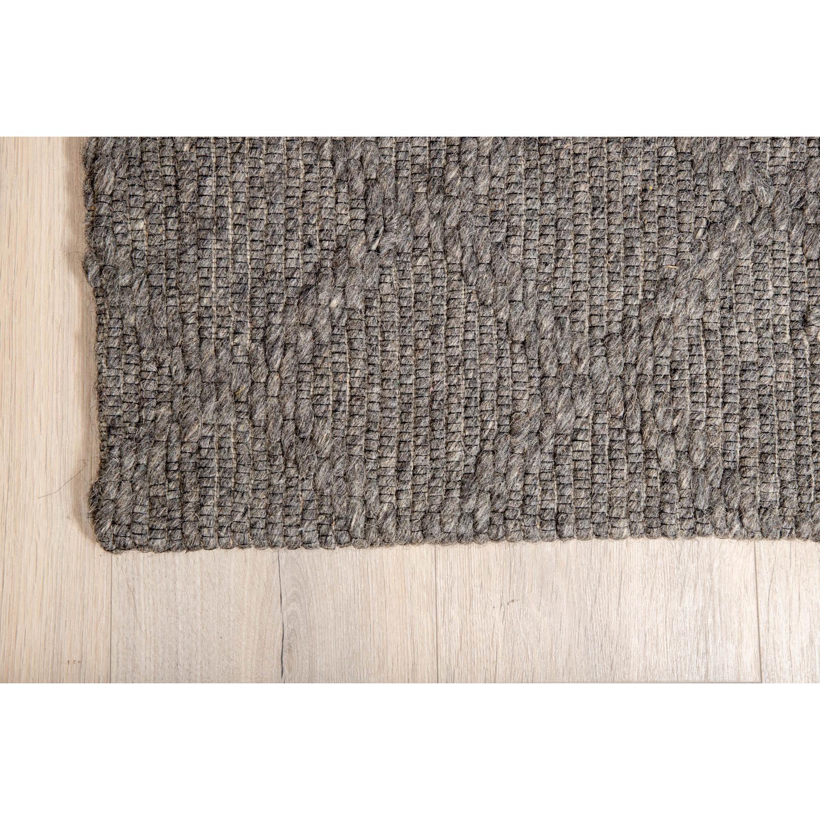 Hioshop Cloudy vloerkleed 300x200 cm wol grijs.