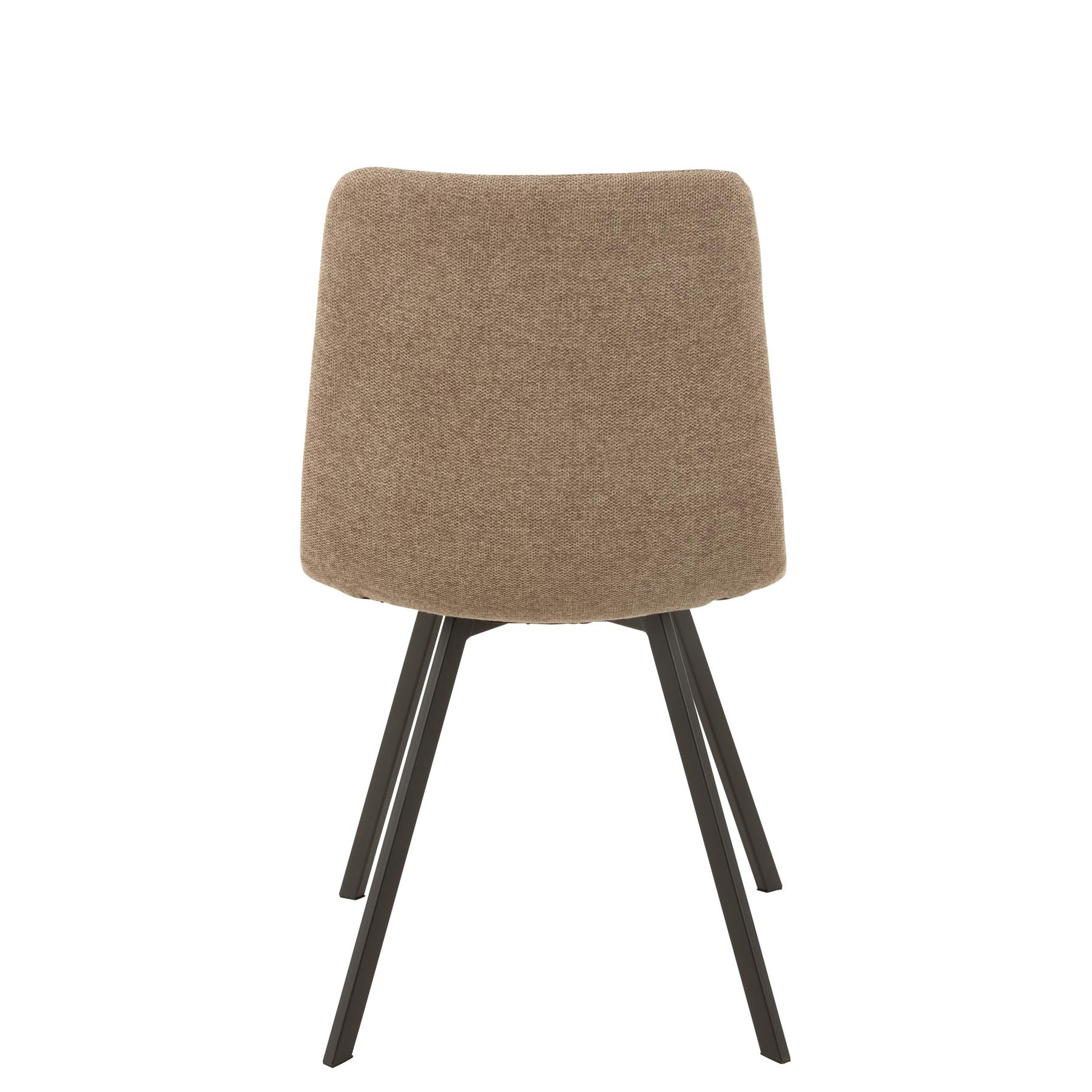 J-Line stoel Babette - textiel|metaal - beige - 2 stuks
