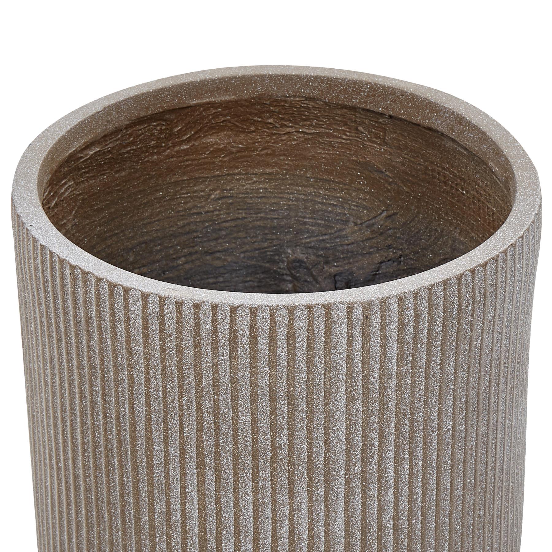 Beliani - DARIA - Bloempot - Taupe - Kleivezels
