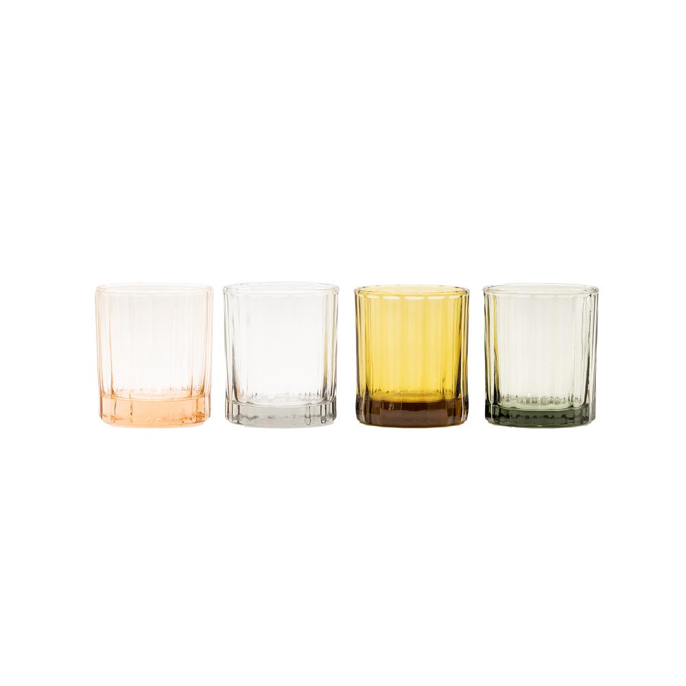 Brût Homeware, Set van 4, Whiskey Tumbler 25 CL, helder