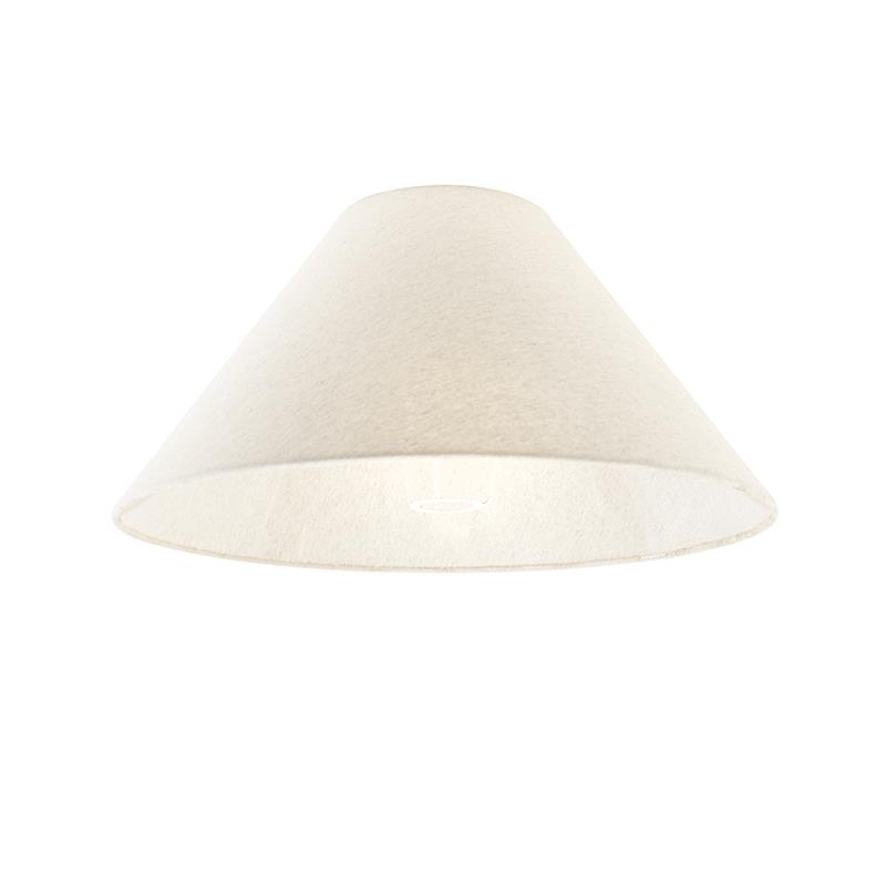QAZQA Stoffen lampenkap beige rond schuin 50|17,5|25
