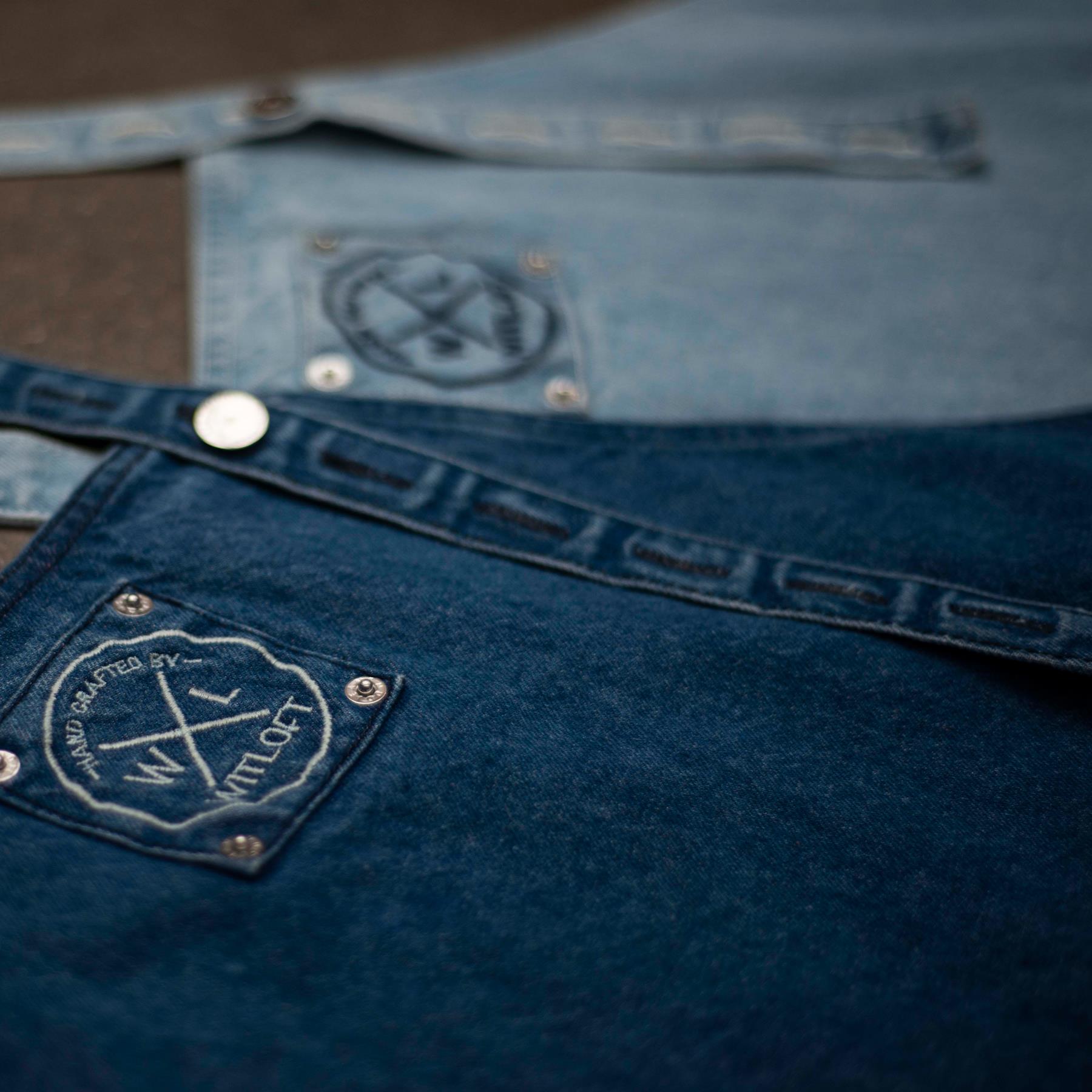 Witloft Denim Schort- Mid Blue