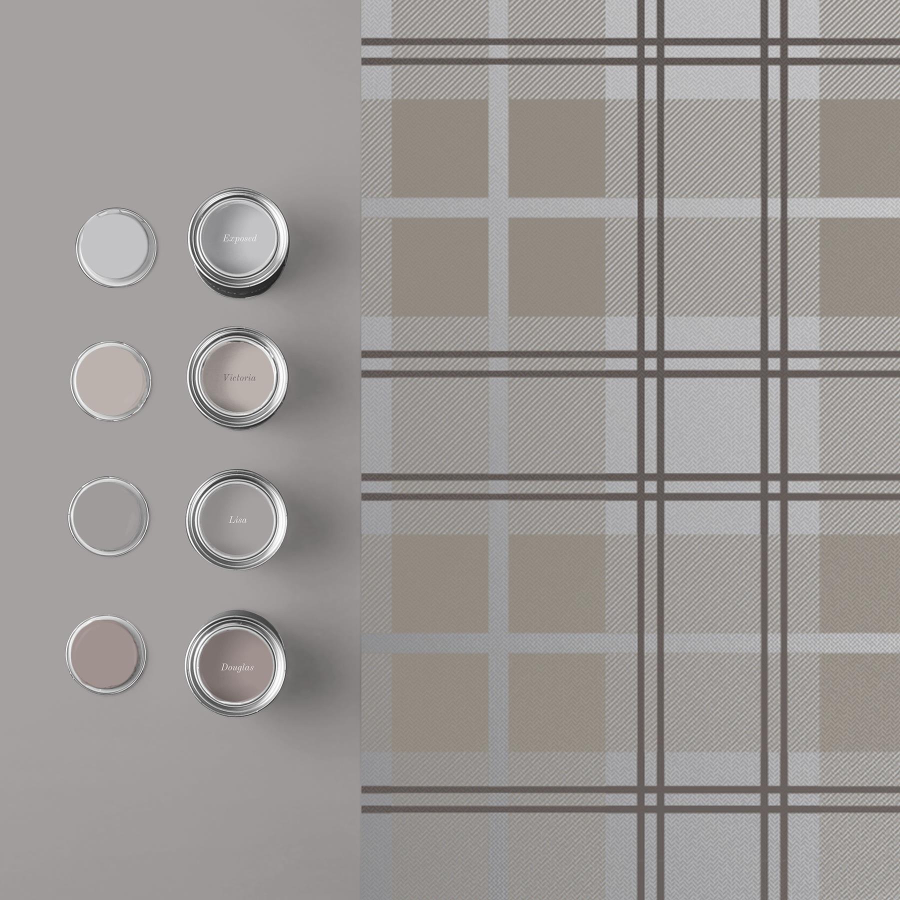Graham & Brown vliesbehang Tartan Earth Bruin