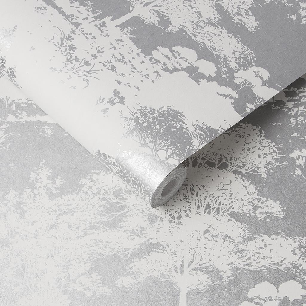 Graham & Brown vliesbehang Meadow Frost Zilver