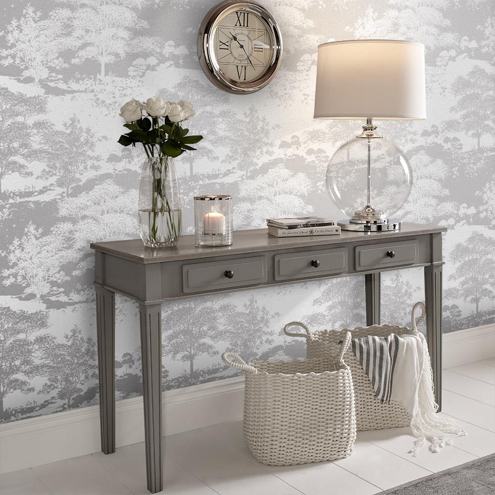 Graham & Brown vliesbehang Meadow Frost Zilver