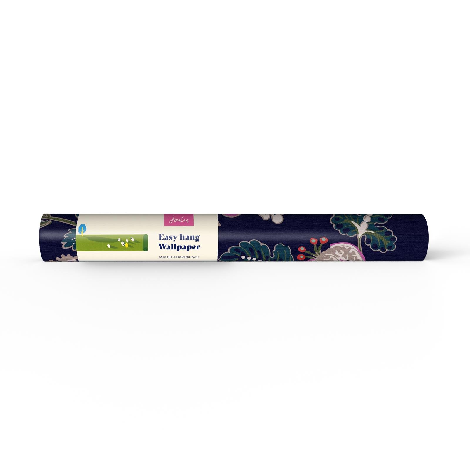Joules vliesbehang Vine Cottage Floral Royal Navy