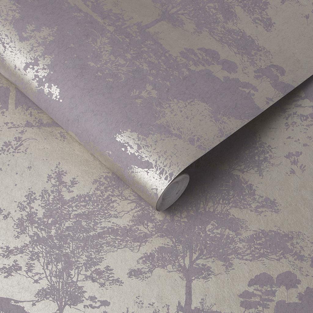 Graham & Brown vliesbehang Meadow Bluebell paars