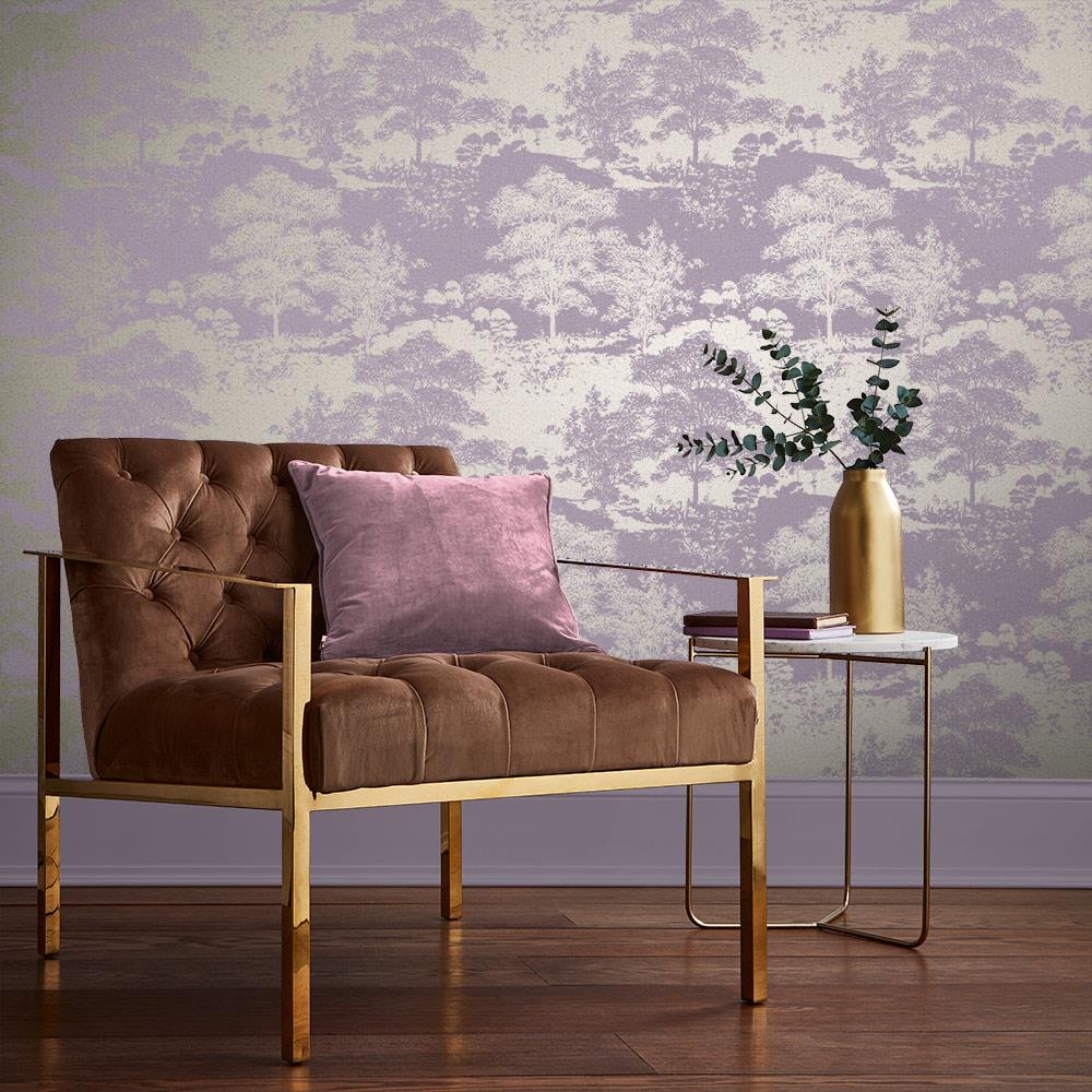 Graham & Brown vliesbehang Meadow Bluebell paars