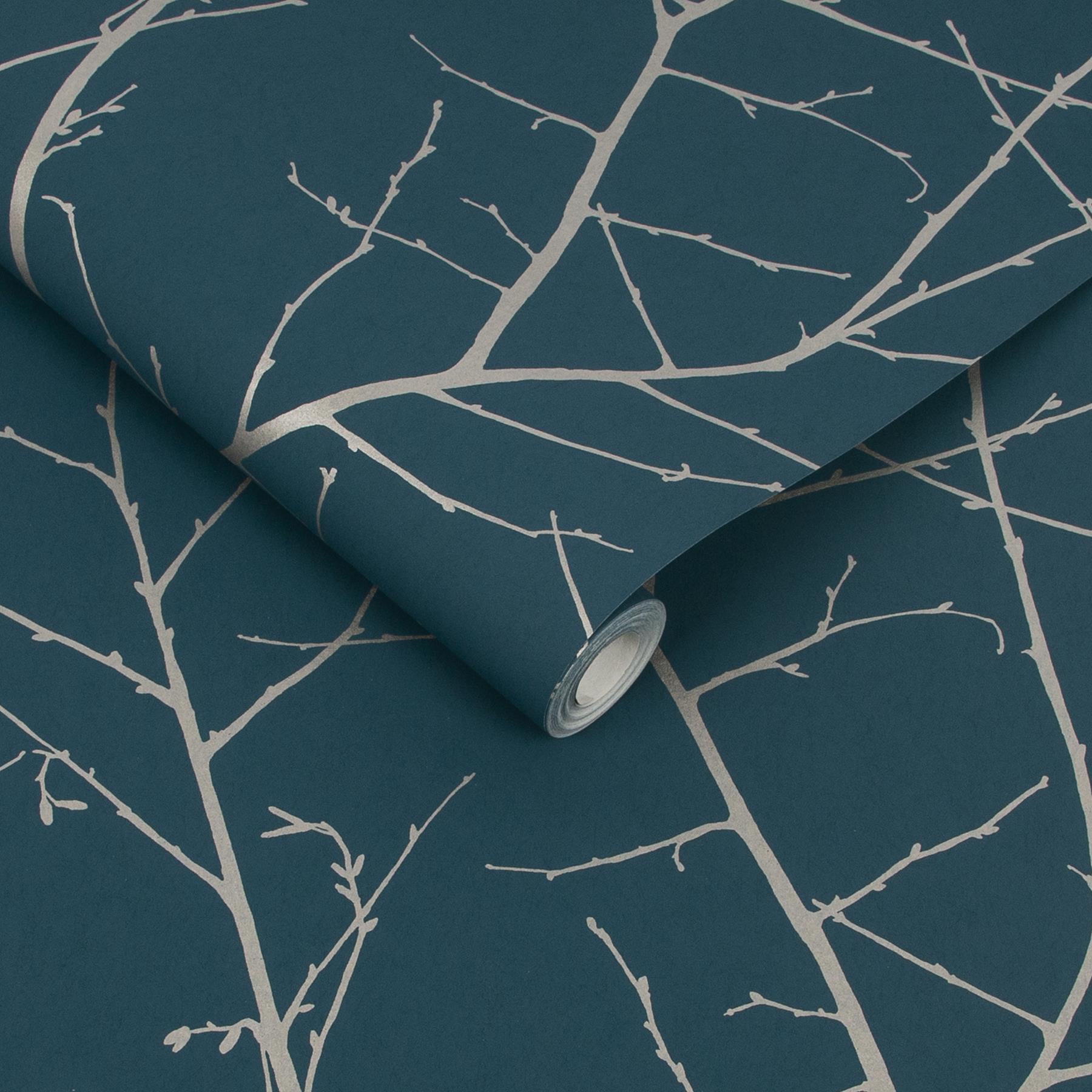 Graham & Brown vliesbehang Boreas Teal groenblauw