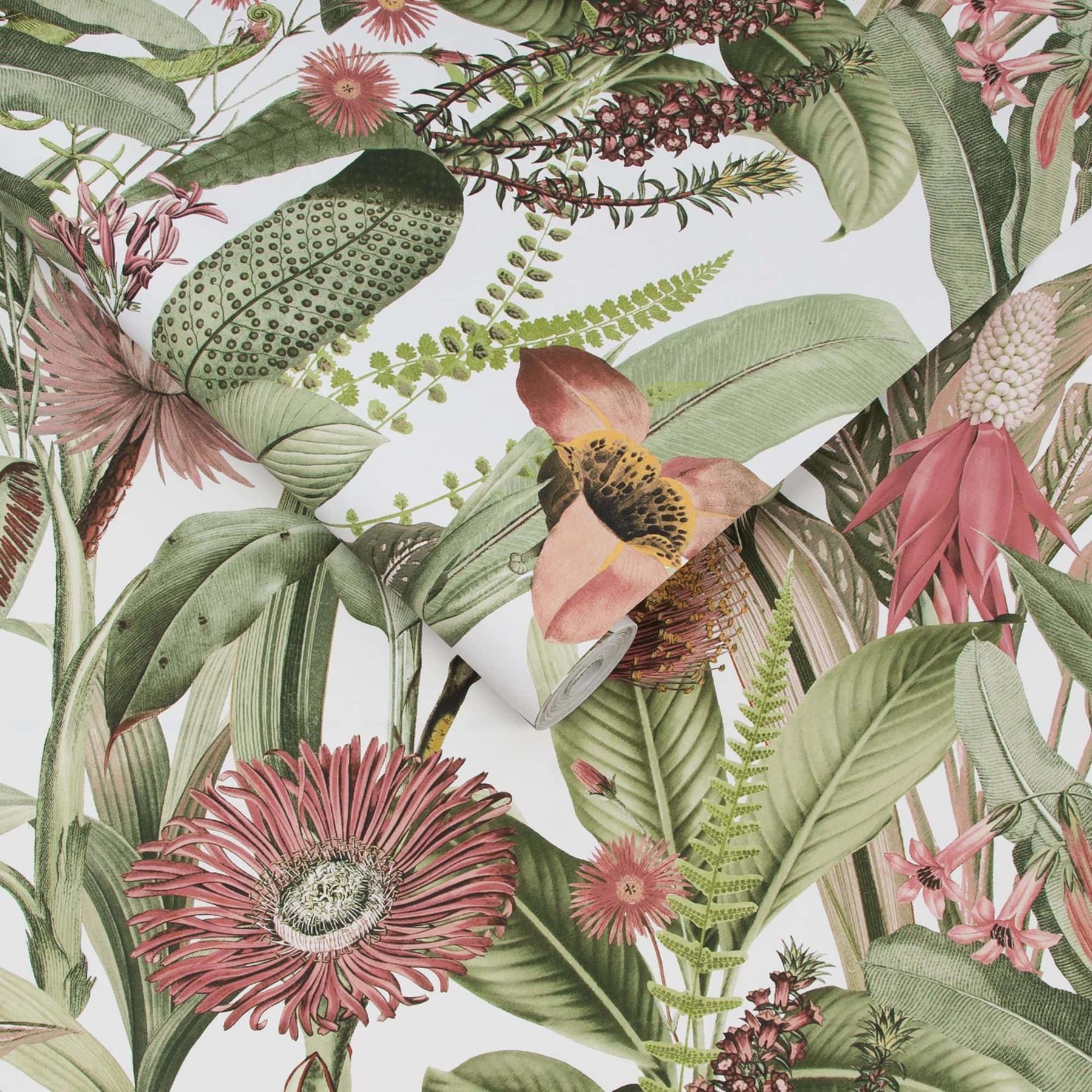 Graham & Brown vliesbehang Tigerlily Lush wit