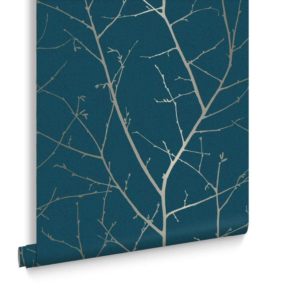 Graham & Brown vliesbehang Boreas Teal groenblauw
