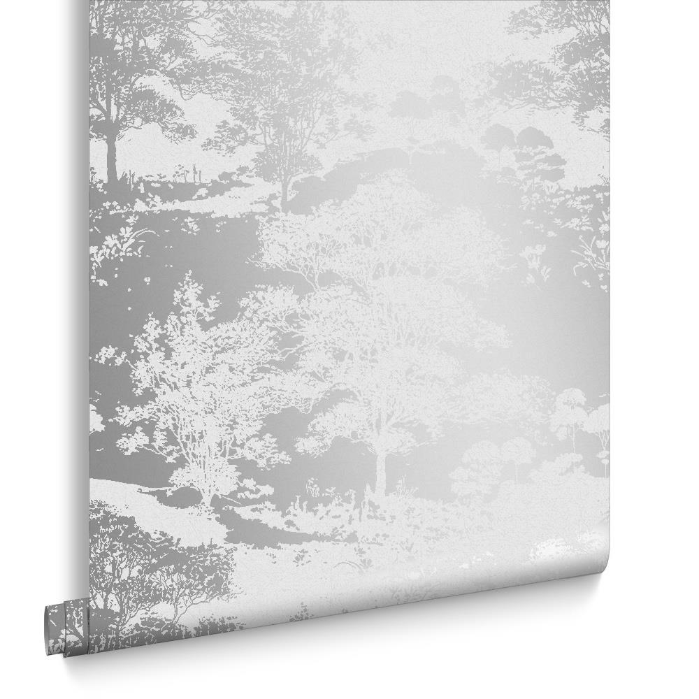 Graham & Brown vliesbehang Meadow Frost Zilver
