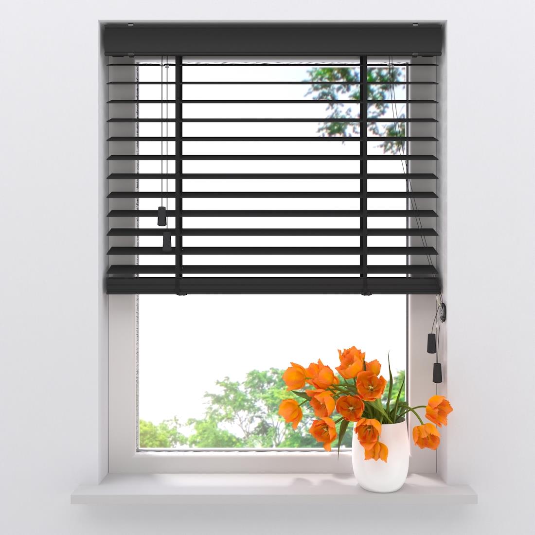 Bamboe Houten Jaloezie Easy 50 mm Black 150 x 240