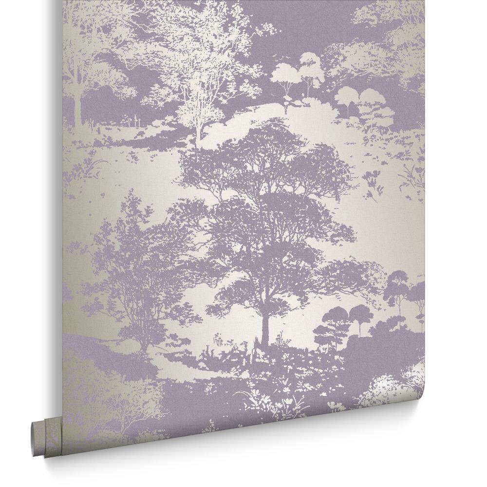 Graham & Brown vliesbehang Meadow Bluebell paars