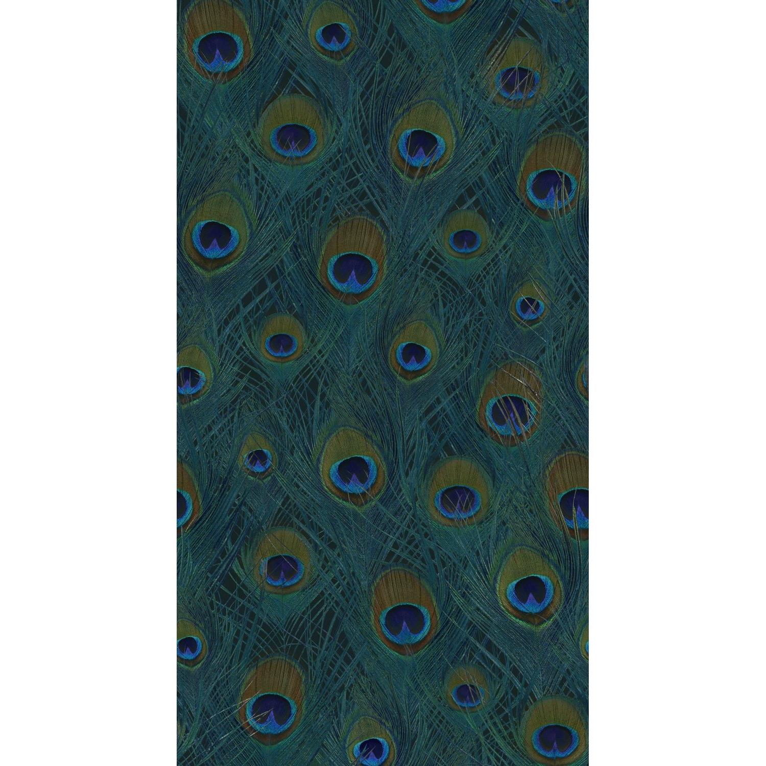 Origin Wallcoverings fotobehang pauwenveren zeegroen - 150 x 279 cm -