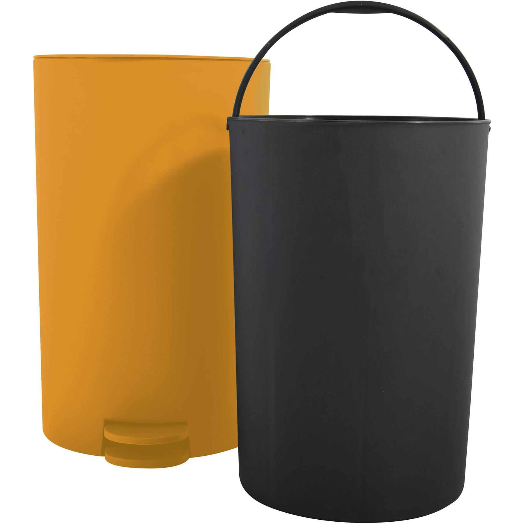 MSV badkamer|toilet pedaalemmer - saffraan geel - 3L - 15x27 cm