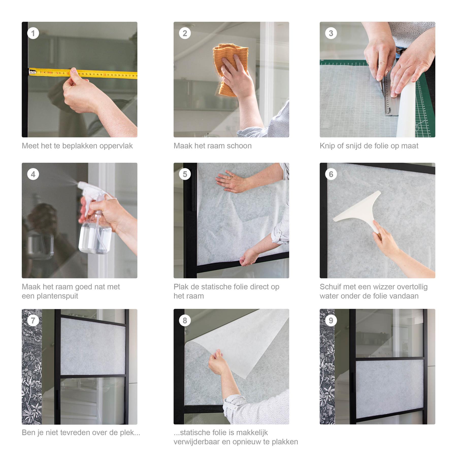 d-c-fix Rijstpapier Raamfolie - 68x150cm - Melkglas - Patroon -