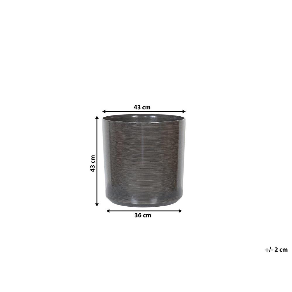 Beliani - VAGIA - Plantenbak - Grijs - 43 cm - Klei-vezelmengsel