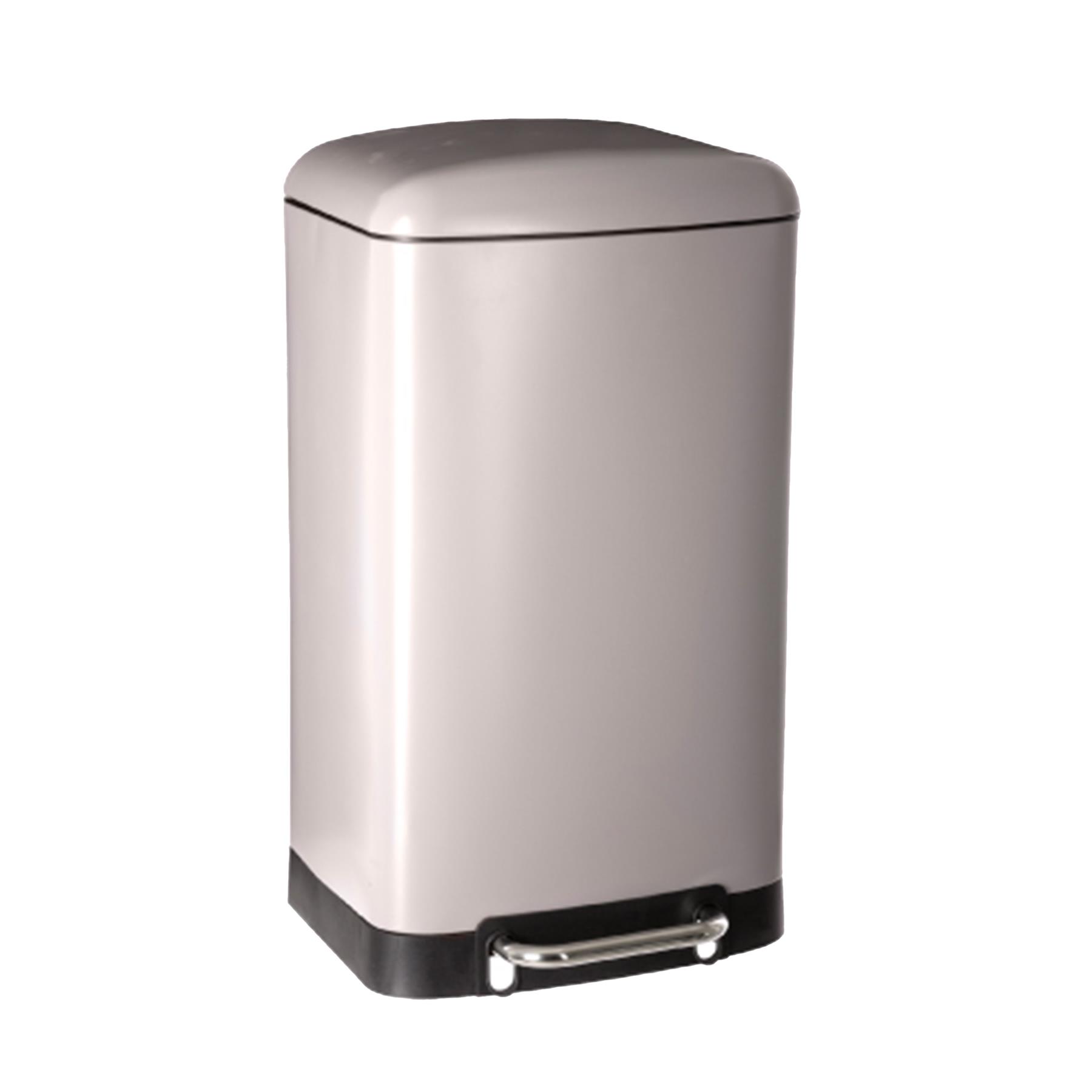 5Five Prullenbak|pedaalemmer - taupe - metaal - 30 liter - 34 x 61 cm