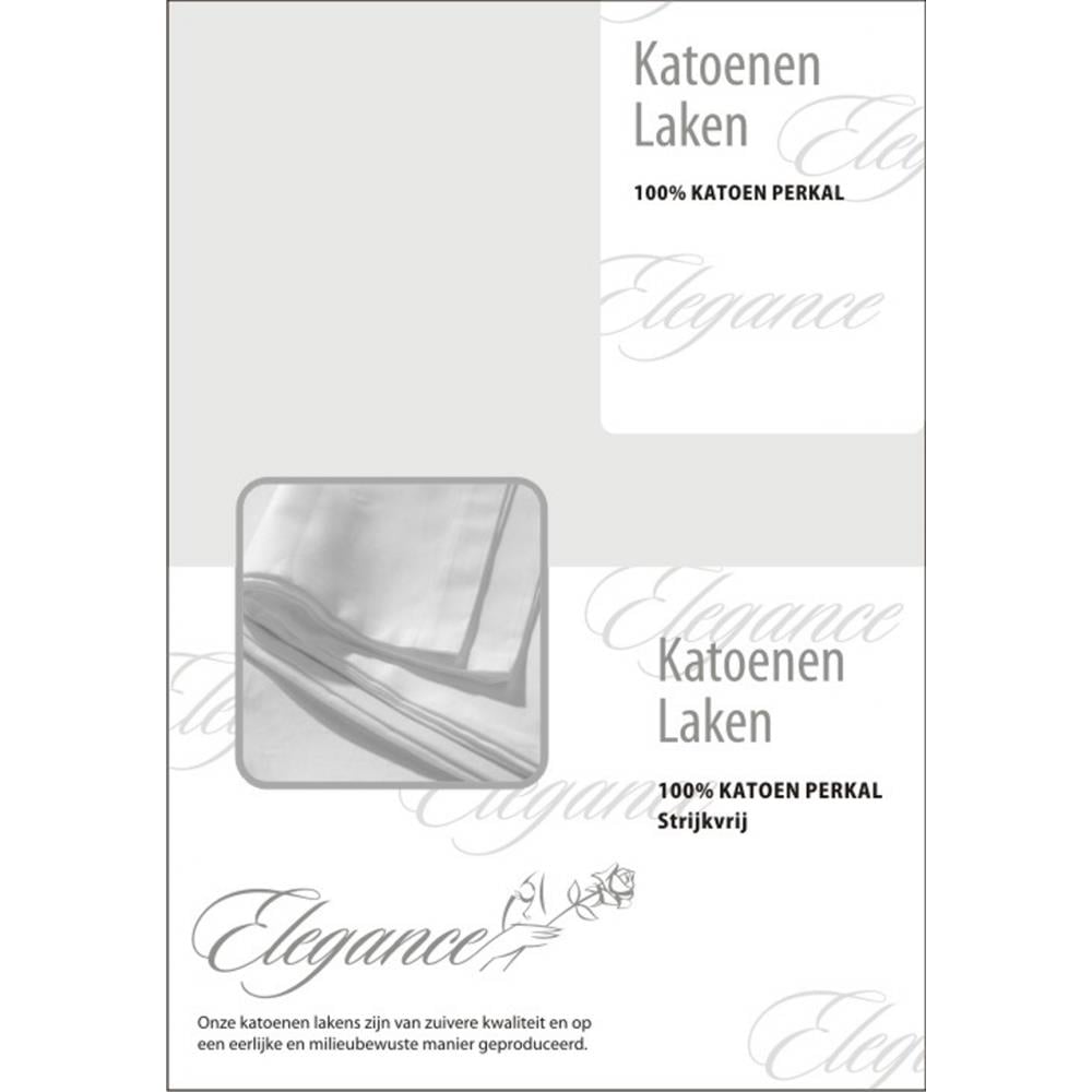Elegance Laken Katoen Perkal licht grijs