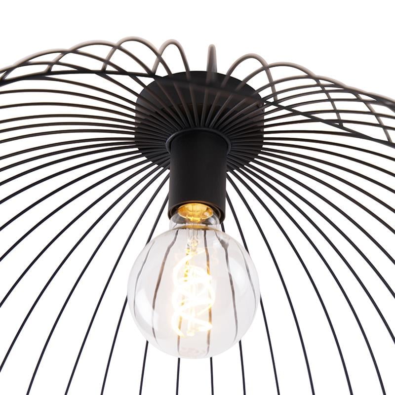 QAZQA Design plafondlamp zwart 50 cm - Pua