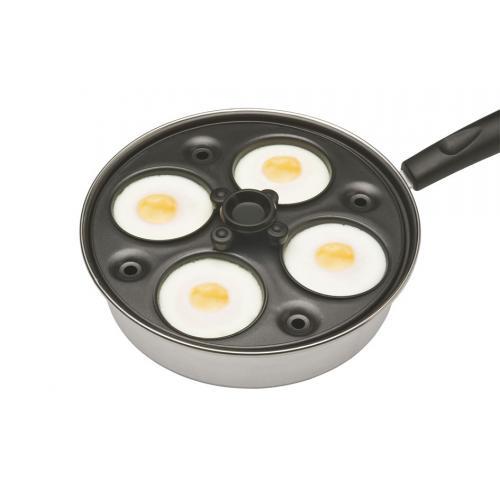 Ei pocheerder | pocheerpan, 4 cup - Kitchen Craft