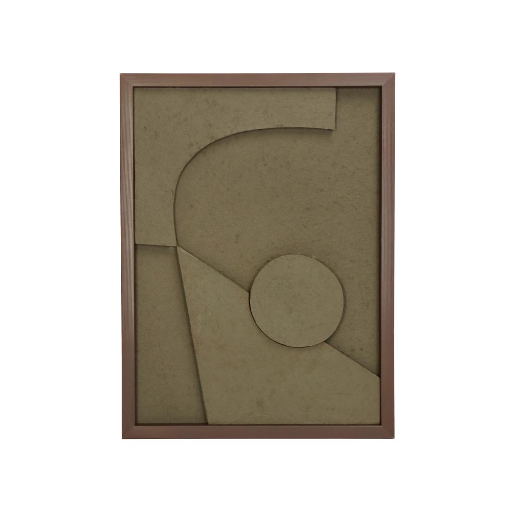 HD Collection Wanddeco D Abstract - Groen - Papier - 30x40x3cm (BxHxD)