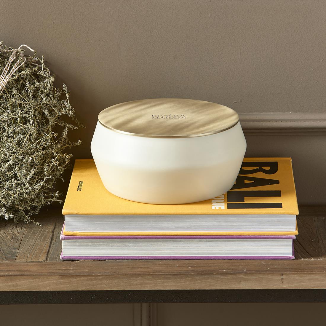 Riviera Maison Geurkaars wit, met deksel - RM Scented - Paraffine