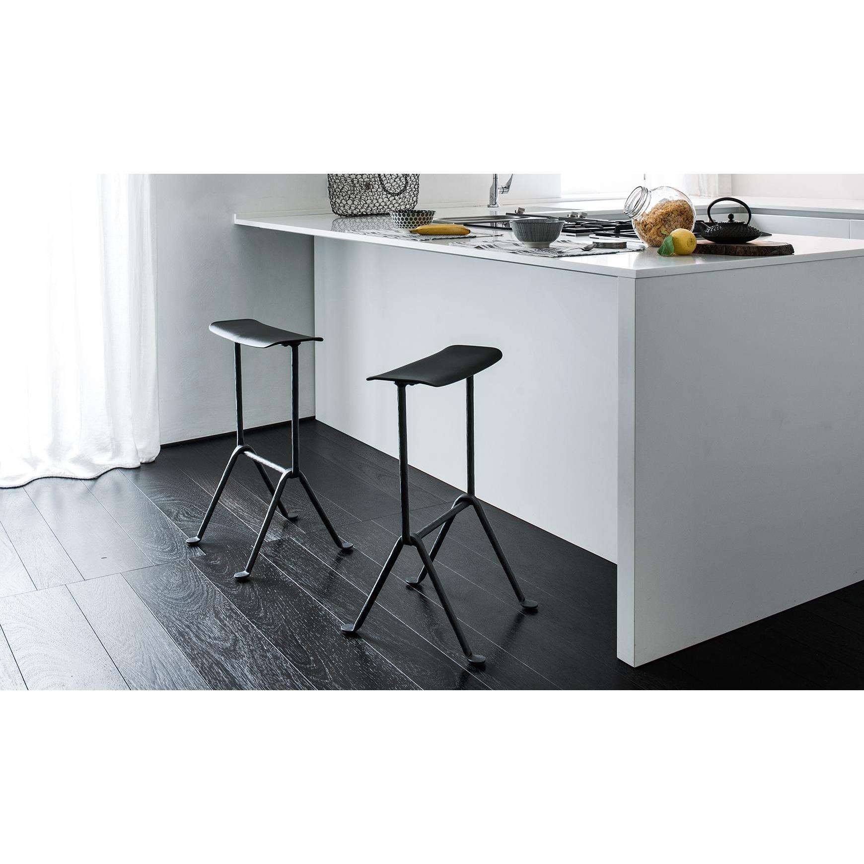 Magis Officina barkruk H75 zink|zwart