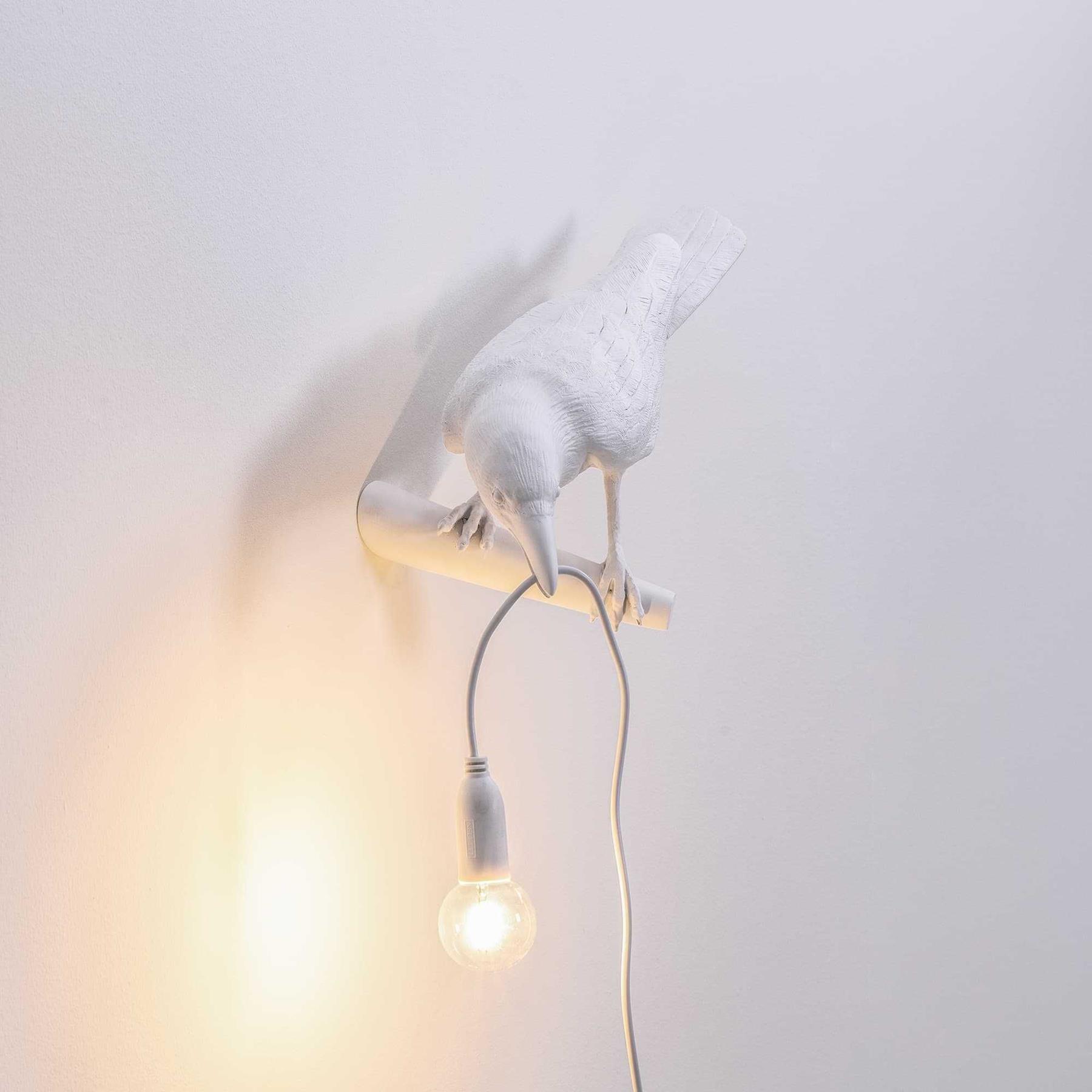 Seletti Bird Looking wandlamp links buiten zwart