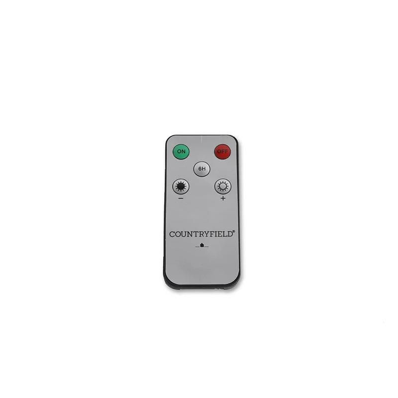 Countryfield Led kaarsen|dinerkaarsen - 2x stuks - wit - 15 cm