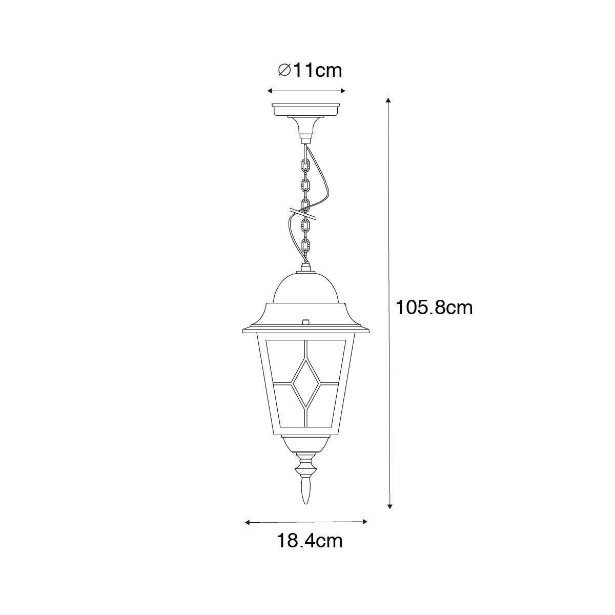 QAZQA Vintage buiten hanglamp antiek goud - Antigua