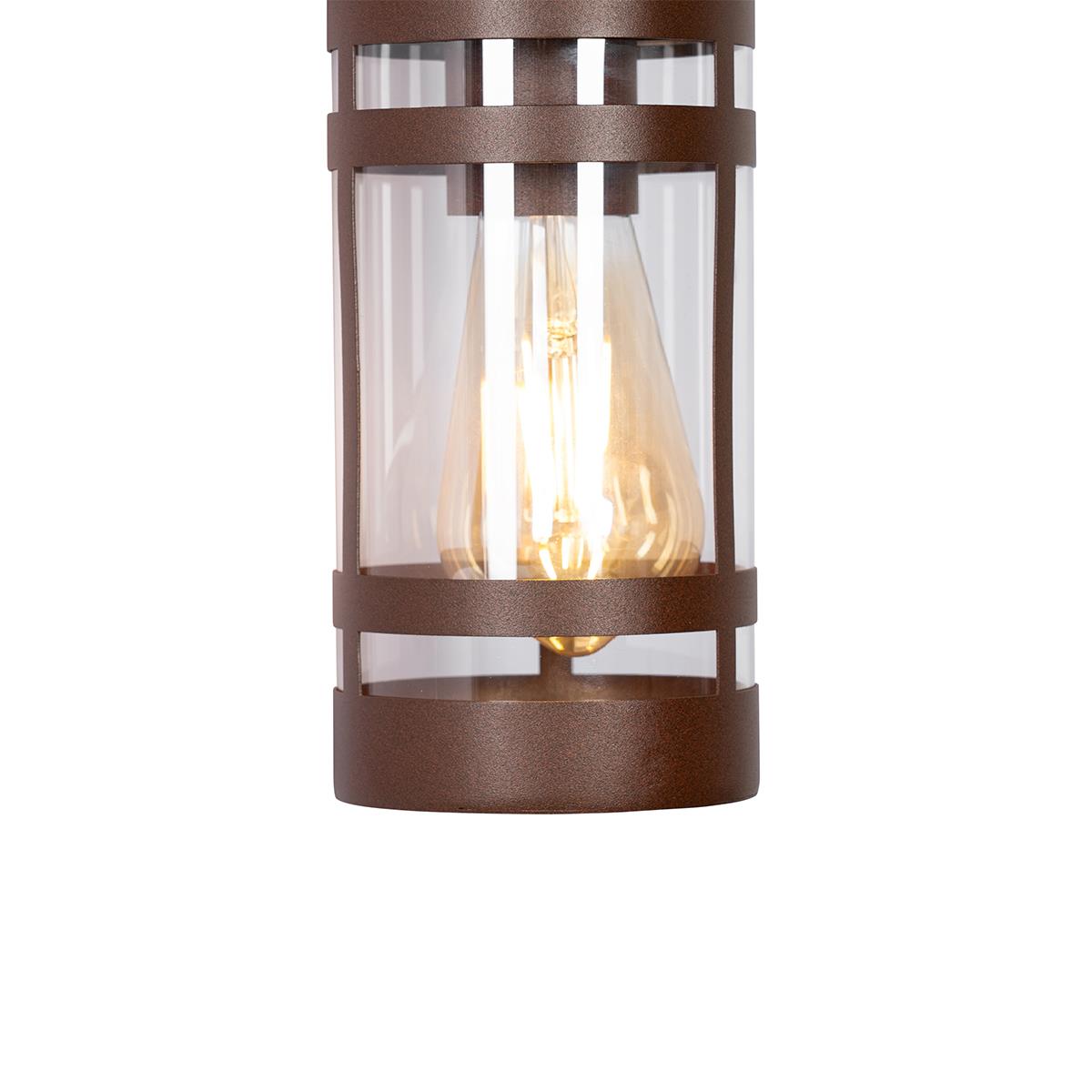 QAZQA Industriële buiten wandlamp roestbruin IP44 - Ruben
