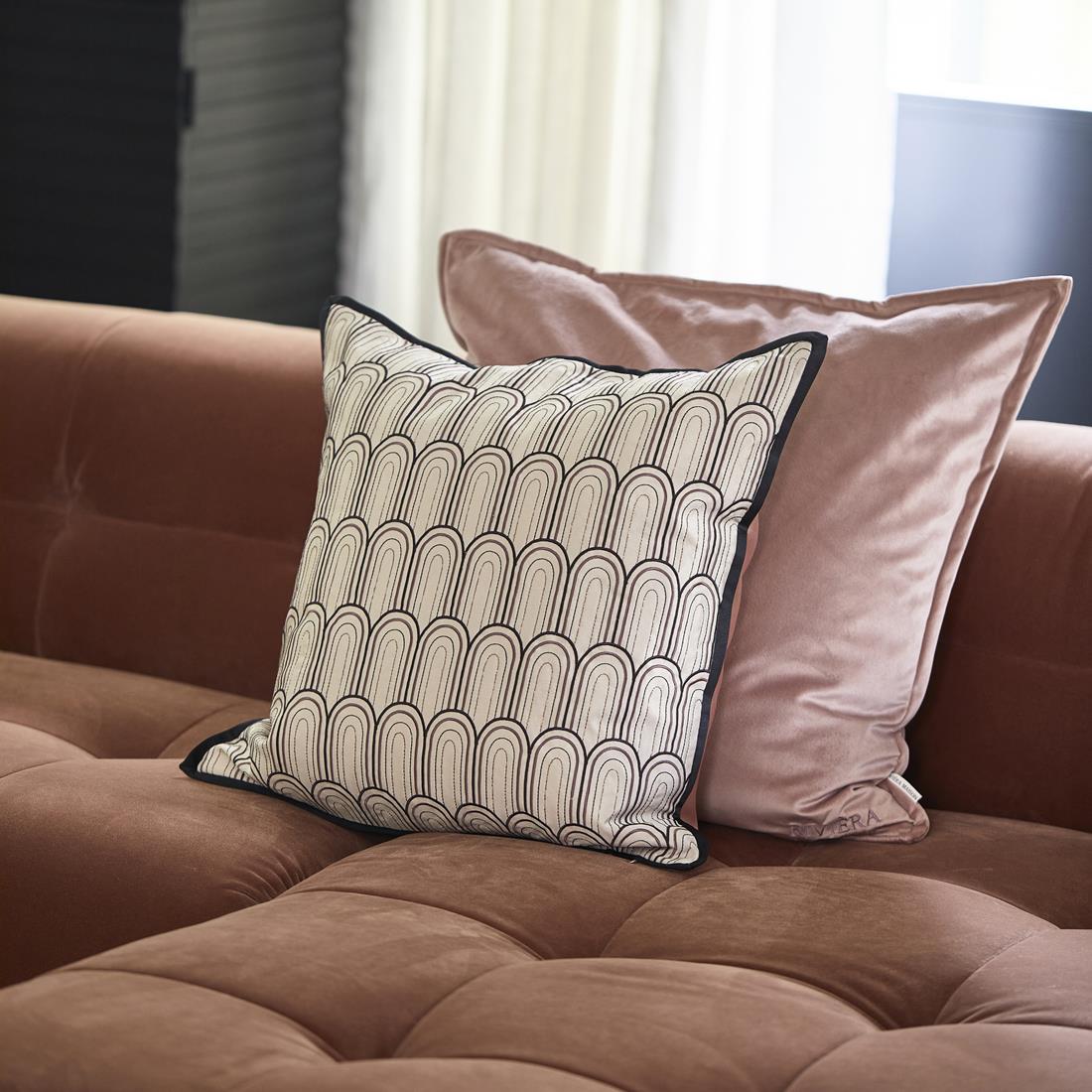 Riviera Maison Kussensloop RM Velvet Roze - 60x60 cm