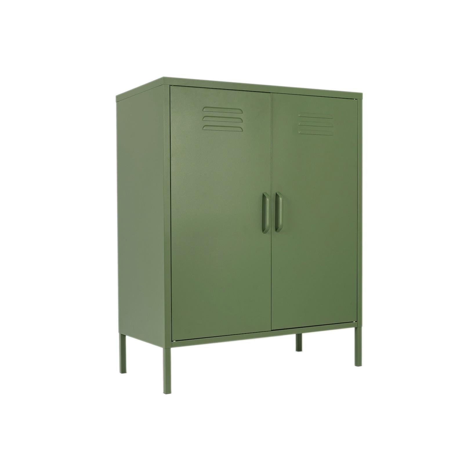 MaximaVida metalen lockerkast Finn olijfgroen – 2 schappen