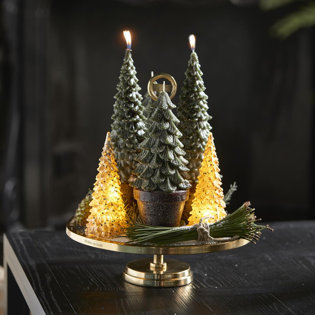 Riviera Maison Kerstboom kaars Colorado Christmas Tree Groen - M