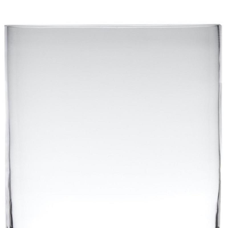 Hakbijl Glass Vaas - cilinder - glas - transparant - 30 x 25 cm