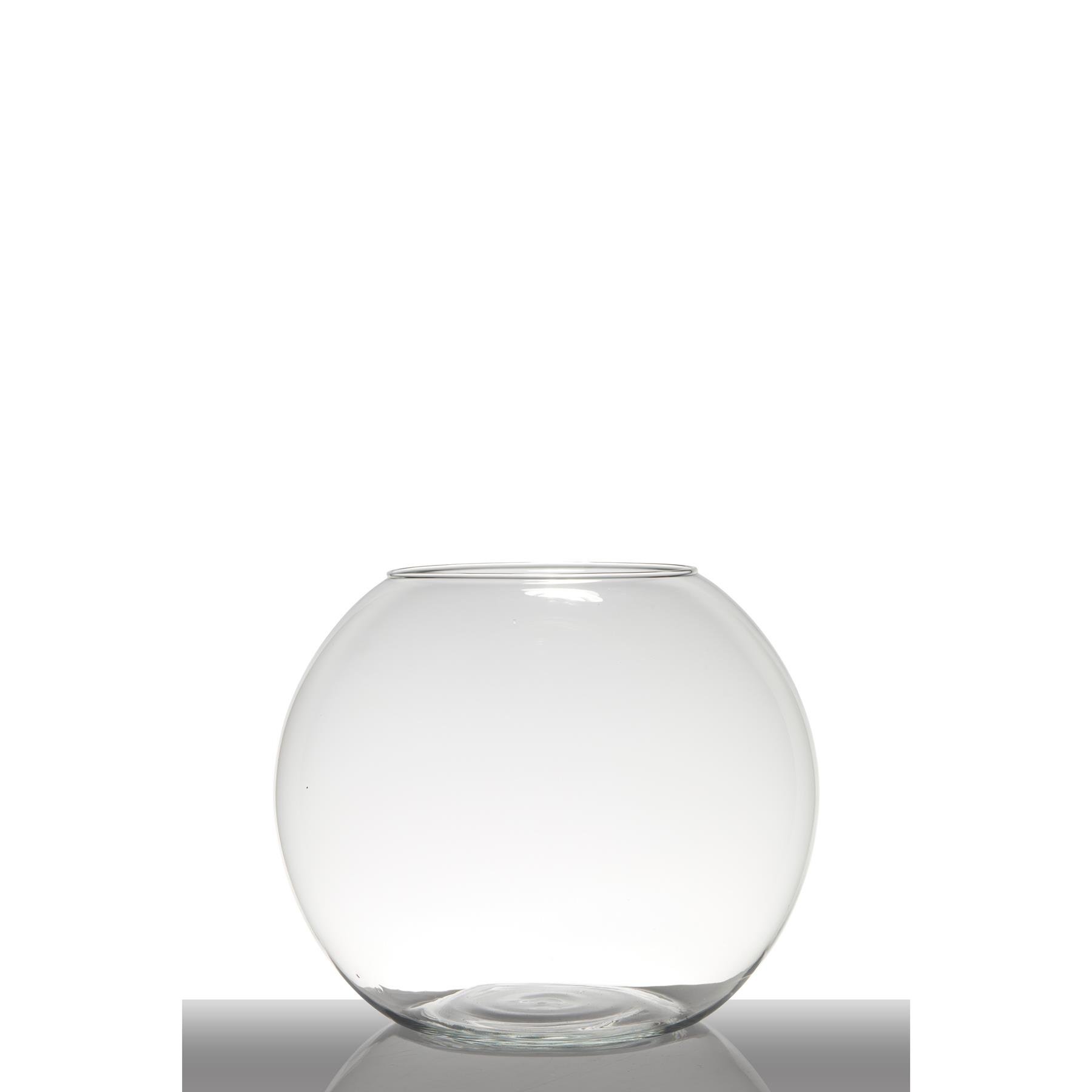 Hakbijl Glass Vaas - bolvormig - 28x34 cm - glas - helder - 8L