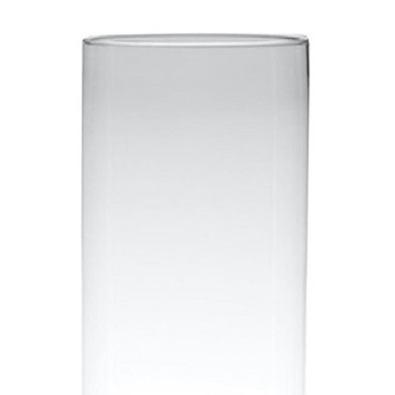 Hakbijl Glass Vaas - cilinder - glas - transparant - 12 x 30 cm