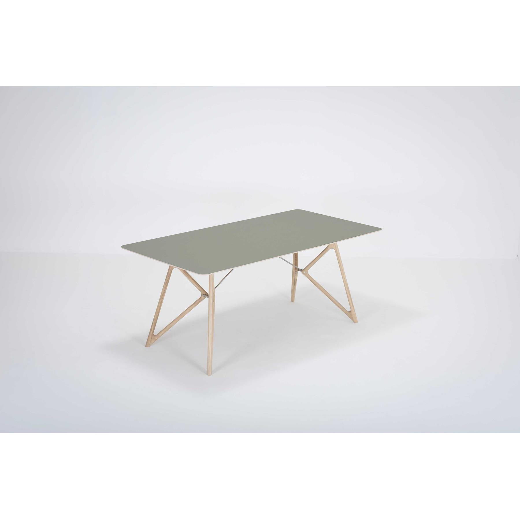 Gazzda Tink Tafel linoleum 180x90 whitewash Dark Olive