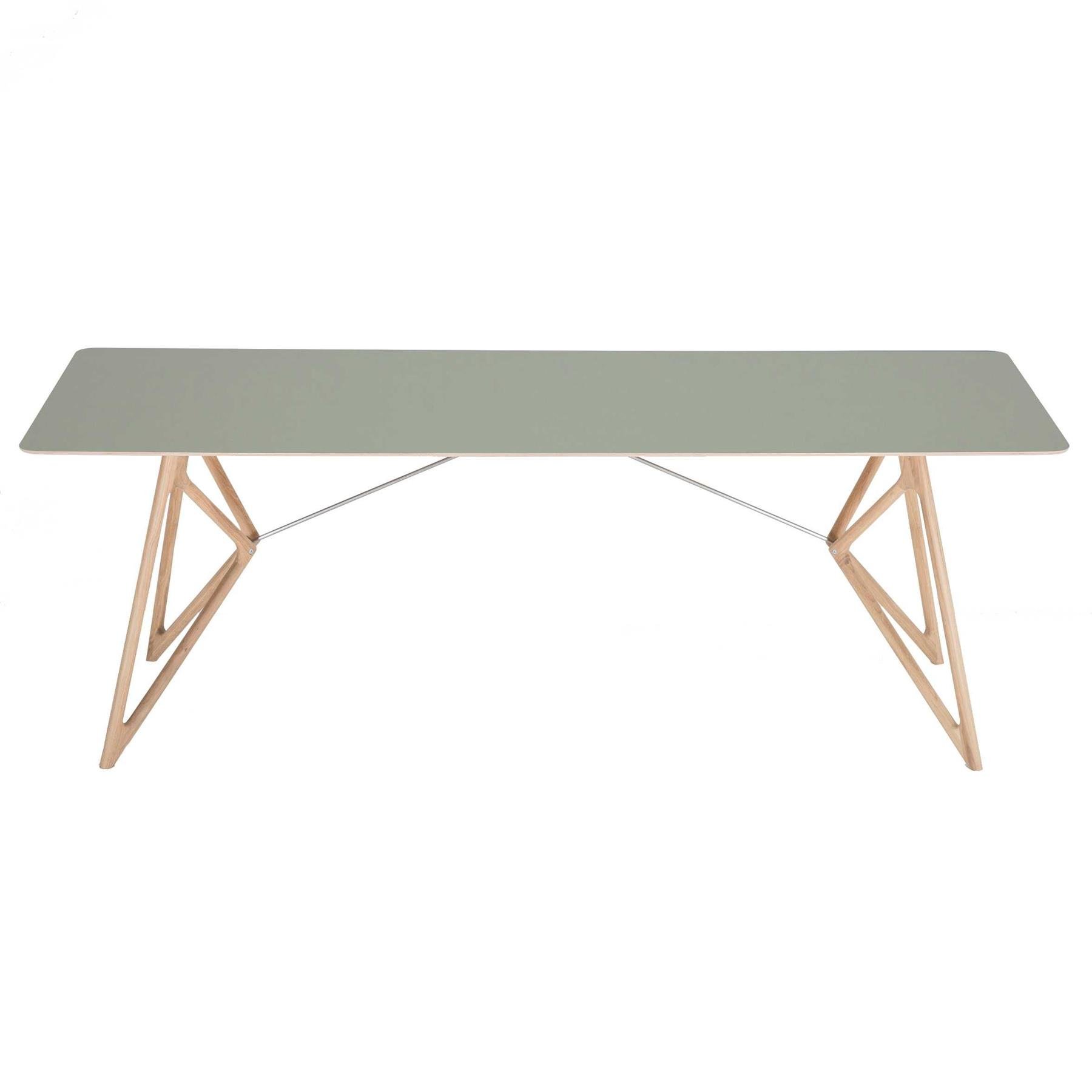 Gazzda Tink Tafel linoleum 220x90 whitewash Dark Olive