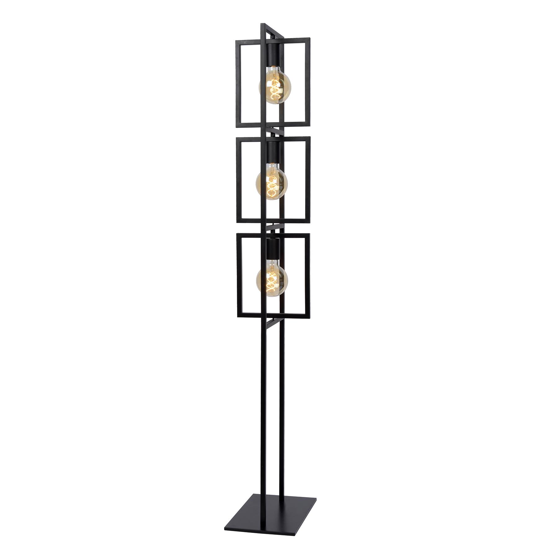 Lucide LUUK - Vloerlamp - 3xE27 - Zwart