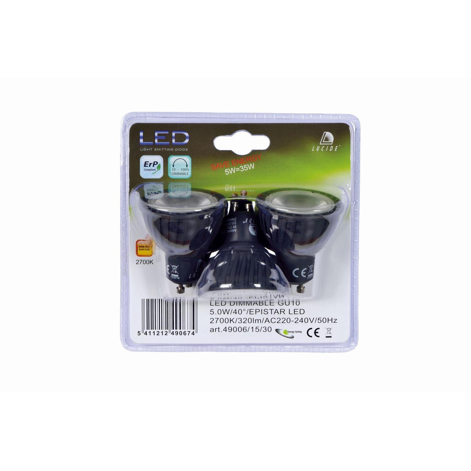 Lucide MR16 Led lamp - Zwart