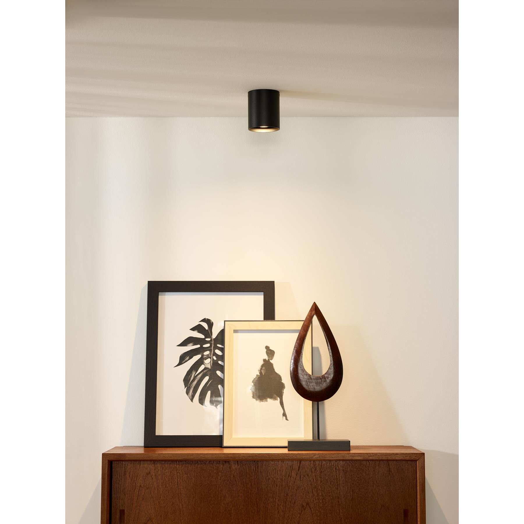 Lucide BODI - Plafondspot - Ø 8 cm - 1xGU10 - Zwart