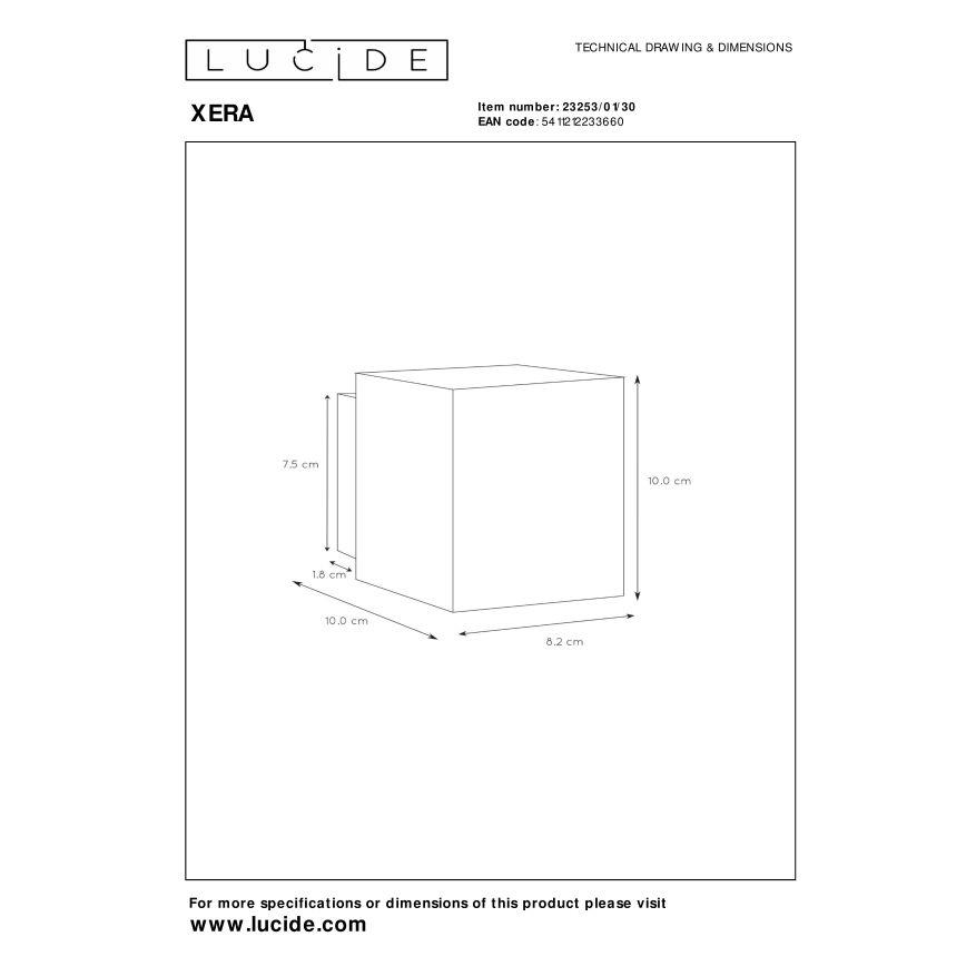 Lucide XERA Wandlamp - Zwart