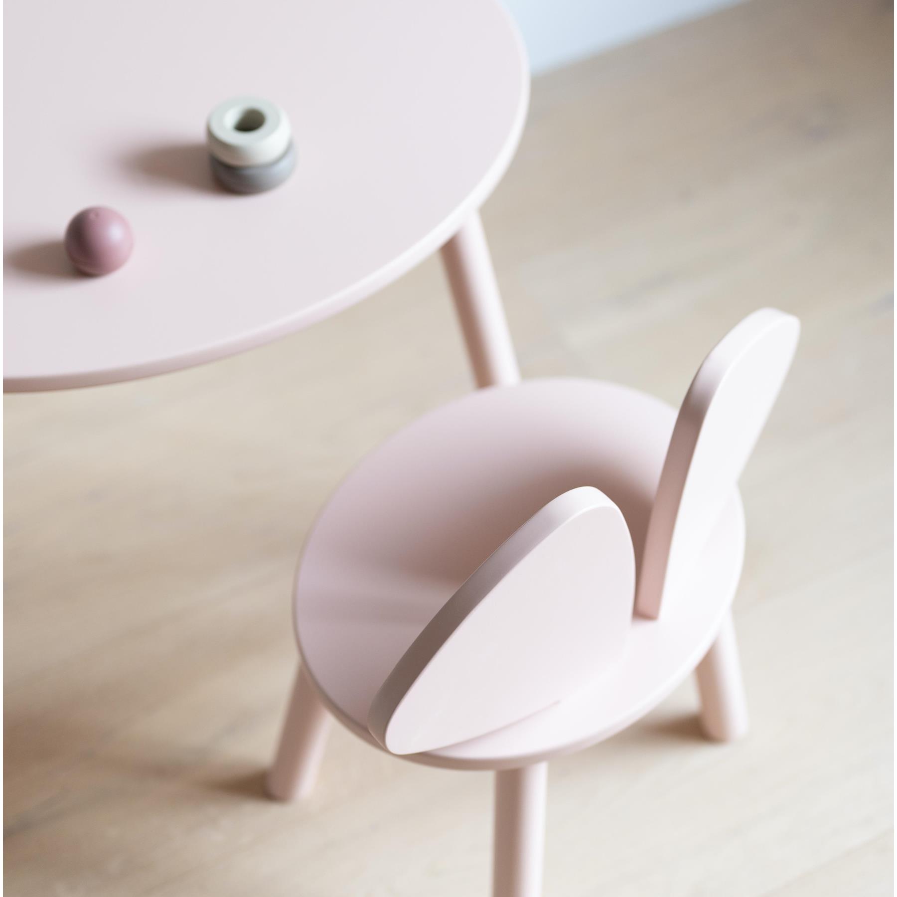 Nofred Mouse kinderstoel + kindertafel set rosa