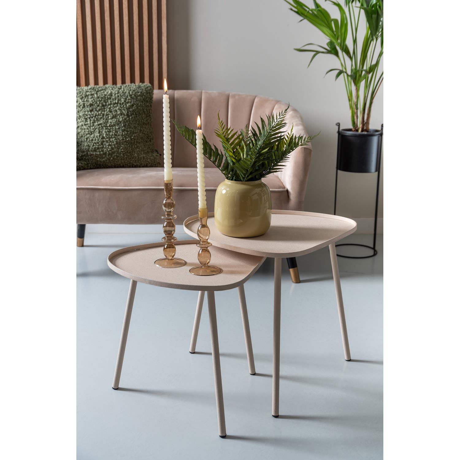 Leitmotiv Boaz Bijzettafel Medium - Warm Grey