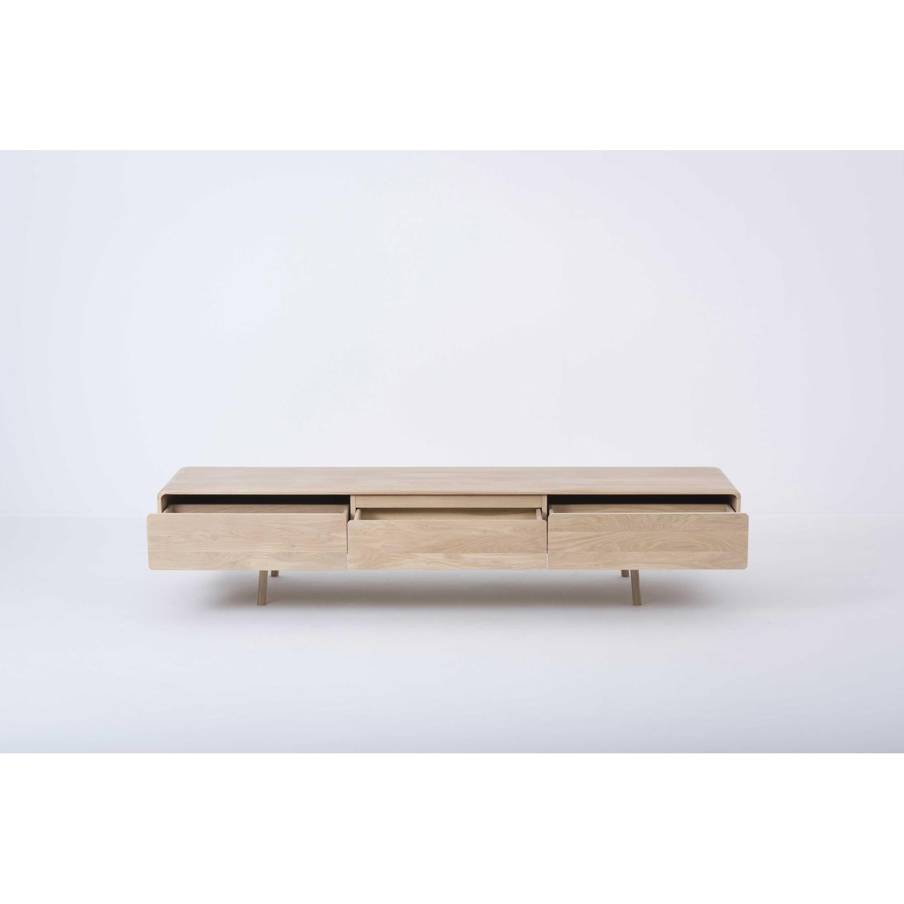 Gazzda Fawn lowboard tv-meubel 3 lades 220x45 naturel