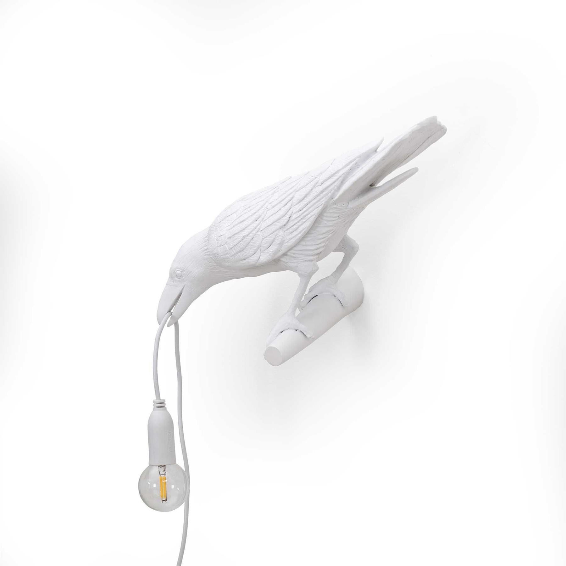 Seletti Bird Looking wandlamp links buiten zwart
